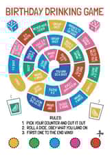 Fun Birthday Card - Drinking Game - Play with Friends created by AbiGoLucky