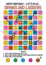 Interactive Birthday Card - Drinking Game - Drinks and Ladders created by AbiGoLucky