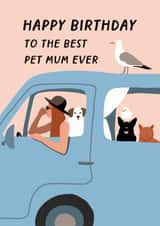 Funny Birthday Card - Pet Mum created by Bellollage