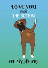 Love You From The Bottom Of My Heart Cheeky Anniversary Card For Partner created by Toff London