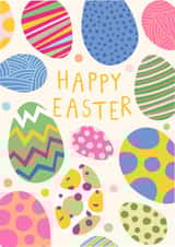Classic Happy Easter Cards - Colourful Eggs created by Pablo and Pickle Studio