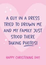 Funny Christening Baptism Card - Humorous Christening Day Card - For Baby created by Tiger Feet Creations
