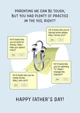 Funny Father's Day Card - 90s Computer Paperclip created by Evie Garnett Designs