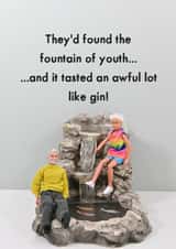 Funny Birthday Card - Gin - Fountain of Youth created by Bold & Bright Cards