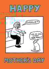 Funny Mother's Day Card - From a Sassy Cat - for a Devoted Cat Mum created by On The Prowl Cat Cartoons