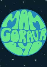 Modern Welsh Mother's Day Card - Mam Gorau'r Byd created by babbittybabbitt