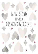 Diamond Wedding Anniversary Card - For Deserving Parents - 60 Years Of Joy! created by Amy Munro