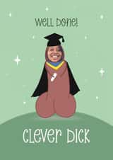 Personalised Graduation Photo Card created by Choo Choo - Rude Graduation Photo Card - Clever Dick