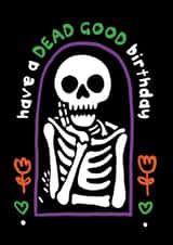 Spooky Birthday Card - Dead Good Day - Emo/Goth created by The Playful Indian