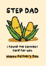 Corny Father's Day Card - Step Dad - Corniest created by The Playful Indian