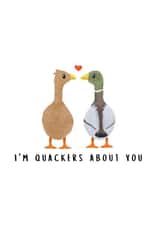 Cute Anniversary Card - Valentine's Day - Ducks - Quackers About You created by BYANIKA