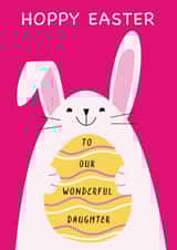 Cute Bunny with Easter Egg - Card Easter card for daughter - Hoppy Easter created by Paper Heart Designs