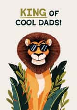 Cute Father's Day Card - Lion - King of Cool Dads! created by Folio | Ian Owen