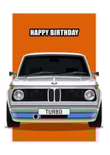 HAPPY BIRTHDAY 1970's German Classic Car. created by RetroMotion Artwork