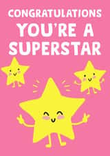 Cute Congratulations Card - You're a Superstar! created by tea please