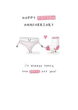 Cute Anniversary Card - Pants & Sock - Cotton - 2nd created by Larry the Match