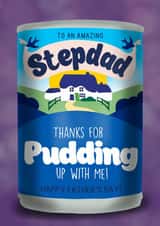Cute and Funny Father’s Day Card - Stepdad - Food Pun - Rice Pudding created by I Draw Stuff