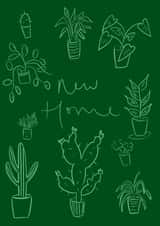 Pretty New Home Card - Plants and Cacti created by Bellynam Studio