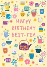 Pretty Birthday Card - Best-tea created by Pear Tree Press