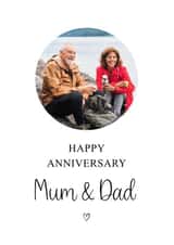 Personalised Anniversary Photo Card created by Kalm Lettering - Parents cute Anniversary Personalised Photo Card 22097