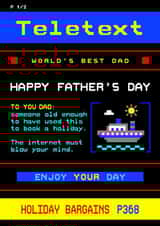 Funny Teletext Father's Day Card - Retro Father's Day created by Of Life & Lemons Ltd.
