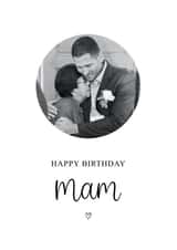 Personalised Birthday Photo Card created by Kalm Lettering - Classic Birthday Photo Card - For Mam