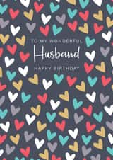 Classic Happy Birthday Card - To my wonderful Husband created by The Boy and the Bear