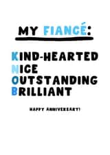 Funny Anniversary Card - For Fiance - Knob created by Pink Peach Cards