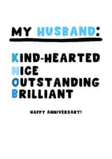 Funny Anniversary Card - For Husband - Knob created by Pink Peach Cards