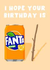 Punny Birthday Card - I Hope Your Birthday Is Fantastic - Fanta-Stick created by Pink Peach Cards