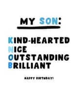 Funny Birthday Card - For Son - Knob created by Pink Peach Cards