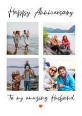 Personalised Anniversary Photo Card created by @hollielonglanddesigns - Heartfelt Anniversary Photo Card - For Husband