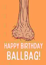 Rude Birthday Card - Happy Birthday Ballbag! created by Billy's Ballbags