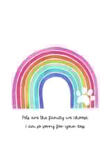 Lost Pet Sympathy Card - Rainbow Bridge created by The Marmalade Cat