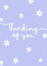 Pretty Thinking of you card - Daisy flowers - For friends and family created by Hayley Warhurst Design