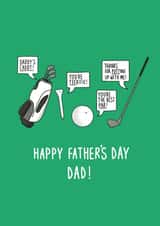 Funny Father's Day Card - for Golf Loving Dads created by Pen and Puns