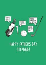 Funny Father's Day Card - for Golf Loving Stepdad created by Pen and Puns 
