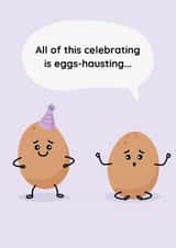 Cute Funny Easter Egg Celebration Card for Friends and Family created by Printabelle Co.