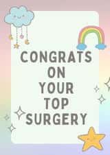 Cute Congrats Card - Top surgery celebration created by The Biebs Collective
