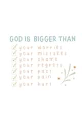 Christian Faith Card - God is bigger than... created by Prints by Emma