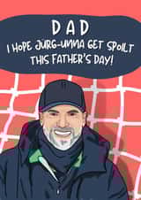 Funny Fathers Day Card - Jurgen Klopp - Liverpool Football created by Original Fox Cards