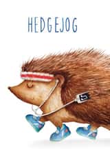 Funny Marathon/Race Card - Hedgehog - Jog created by Citrus Bunn