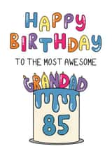 Classic Birthday Card - for Grandad - 85 Today created by Schnauzer Scribbles
