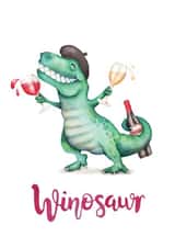 Funny Birthday Card - Winosaur created by Citrus Bunn