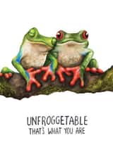 Cute Anniversary Card - Unfroggetable - Tree Frog created by Citrus Bunn
