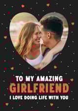 Personalised Anniversary Photo Card created by @hollielonglanddesigns - Romantic Anniversary Photo Card - For Girlfriend