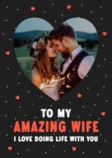 Personalised Anniversary Photo Card created by @hollielonglanddesigns - Romantic Anniversary Photo Card - For Wife