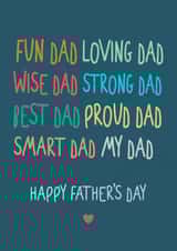 Cute Father's Day Card - Best Dad - Meaningful Card - From The Kids created by @hollielonglanddesigns