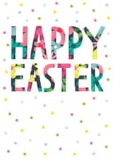 Classic Easter Card - Pretty Happy Easter Typography created by The Boy and the Bear