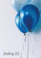 Minimal Taylor Swift 'Feeling 22' Birthday Card created by blacbutterflies